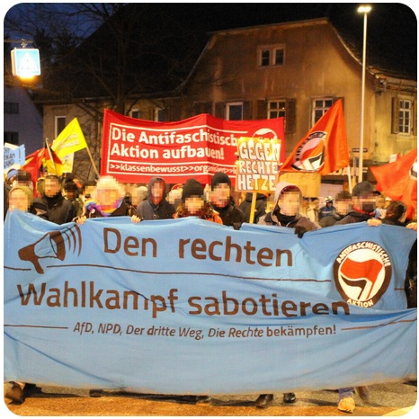 Gegenprotest in Karlsruhe